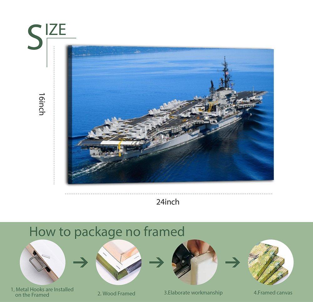 Military Ship Poster USS Midway (CV-41) Poster Decorative Painting Canvas Wall Art Picture Print Modern Family Bedroom Decor