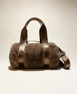 tricki | Mini Fur Duffel Bag - Fluffy, Soft, Faux Fur, Minky, Detachable, Unisex
