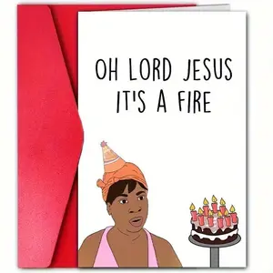 Funny Birthday Card with Envelope (4.72 X 7.09 Inches), Humorous Greeting Card for Family Friends Men Women, Small Business Supplies