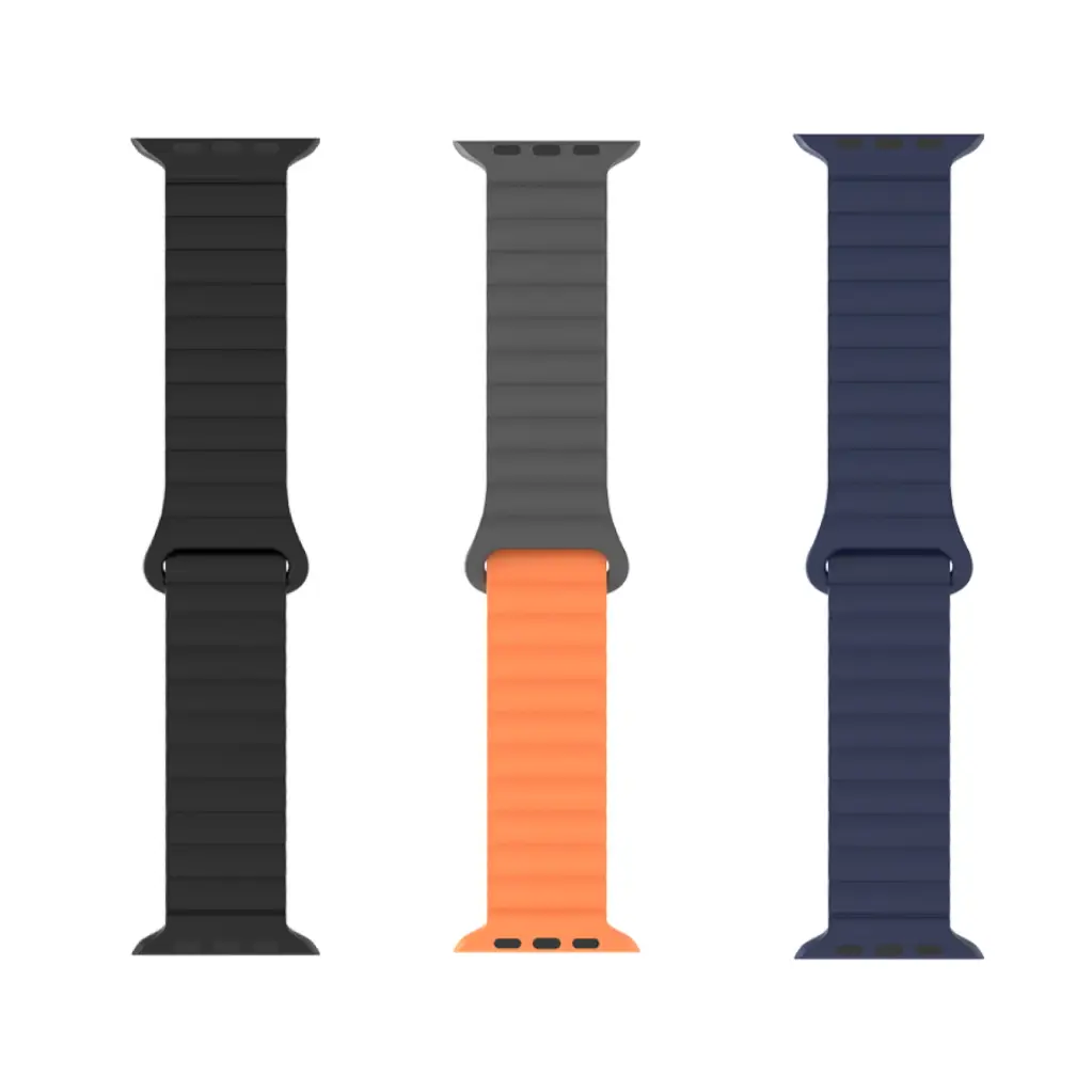 Compatible with Apple Watch Band 49mm 45mm 44mm 42mm , Women Men Double Side Reversible Magnetic Strap with Loop for iWatch Ultra 2 Series 9/8/7/6/5/3