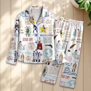Hamilton Pajamas Set, American Musical Pajamas Set, Broadway Musical Pajamas Set, Rise Up Pajamas, Hamilton Musical , Alexander Hamilton