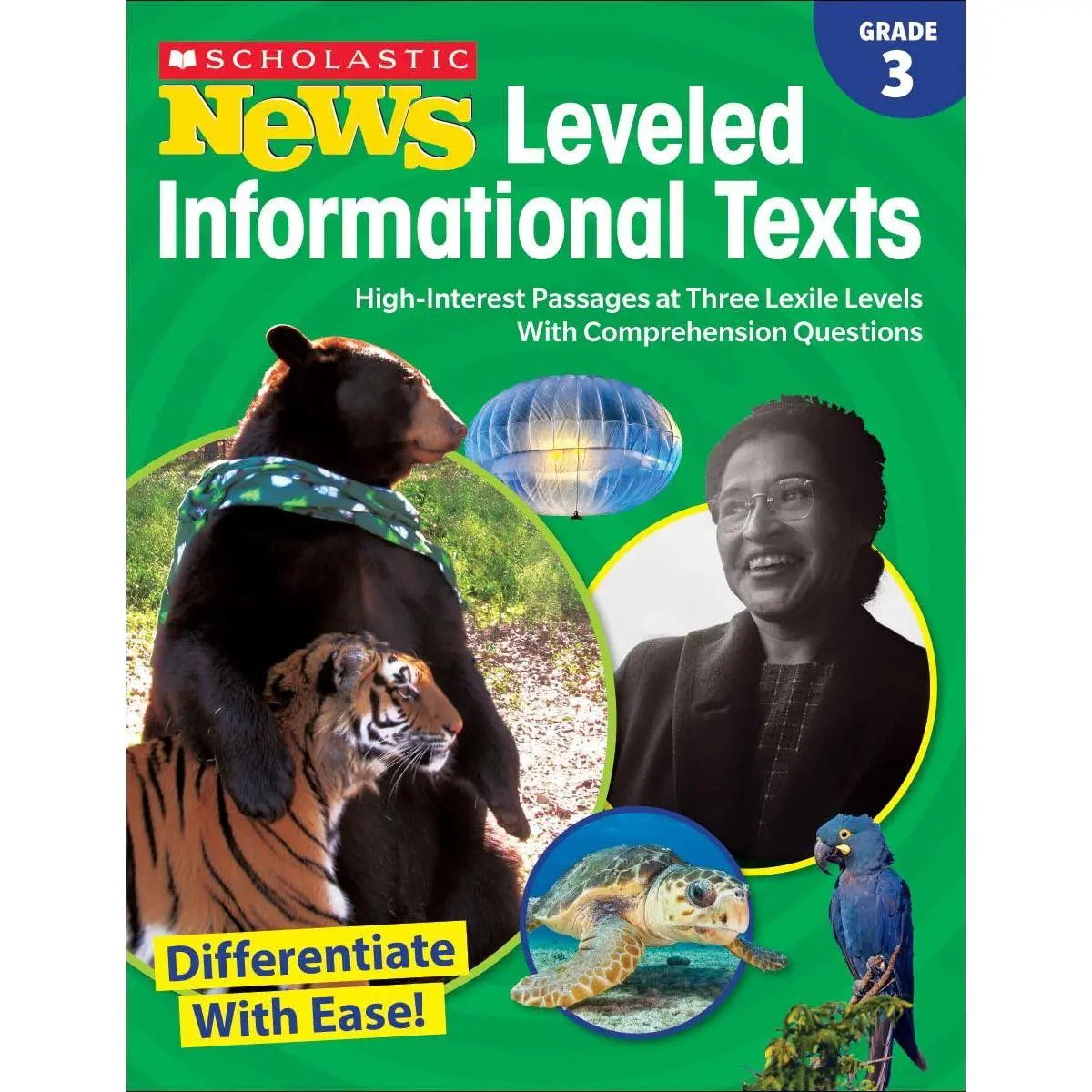 Scholastic News Leveled Informational Texts: Grade 3: High-Interest Passages at Three Lexile Levels With Comprehension Questions Paperback – January 1, 2019
