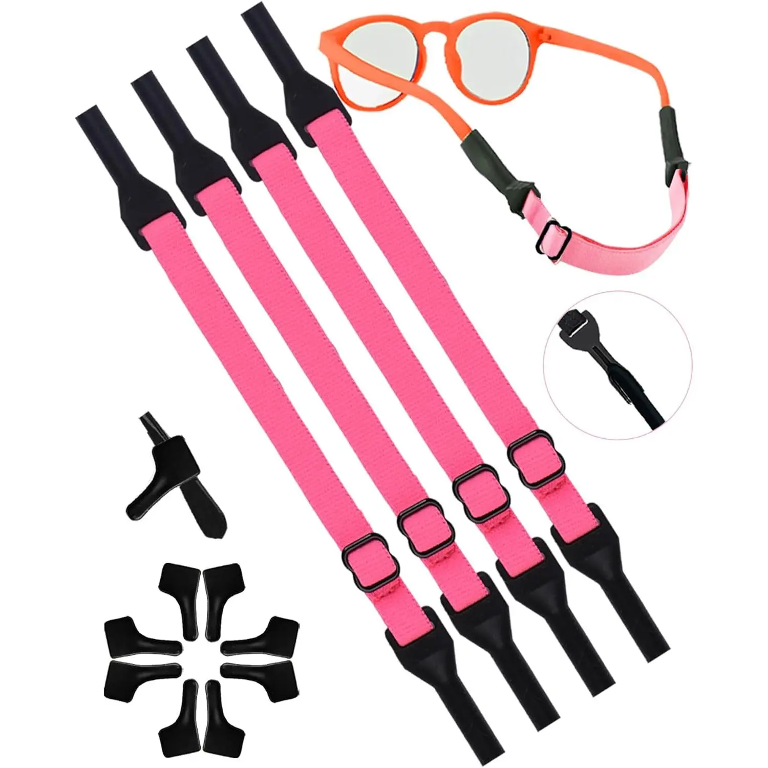 Glasses Strap for Boys, Glasses Strap for (6.5-10"),Eye Glass Ear Gripper-Eyeglass Ear Grips