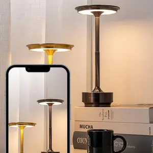 Rechargeable Nordic Designer Ambient Table Lamp, Waterproof Creative Night Light for Bar Restaurant Outdoor PatioUSB