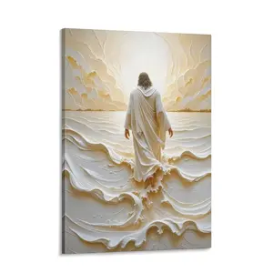 Walk by Faith Canvas  Art, Jesus Walking on Water Print, Christian Faith Decor, Inspirational Religious  Art, Christian Home Decor