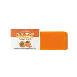 Persimmon goat milk deodorant soap, moisturizing and moisturizing, gently cleansing, fragrant and tender skin care soap