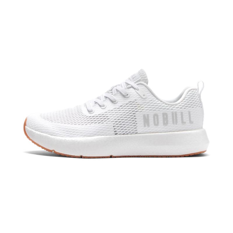 NOBULL Women's Drive Mesh Shoe in White - Gym Sneaker, Running Footwear ...