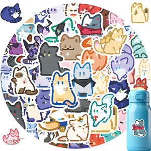 65pcs Star Iron Cat Stickers for Phone Cases, Laptops, Notebooks, Scrapbooks, Cute Cartoon Animal Decals, Decorative Accessories