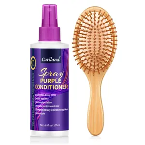 Purple Leave-In Conditioner Spray Repairs Blonde & Gray Hair Strengthens Dry Damaged Strands Lightweight Non-Sticky Formula