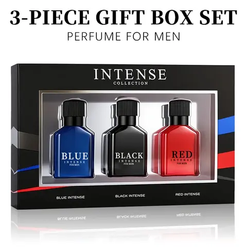3-Piece Set, Men's Eau De Toilette Spray Gift Box, Long Lasting Fragrance, 3 Different Scent, Perfect For Holiday Gifts, Dating, Daily Life, Parties, 1 Fl Oz Each Bottle