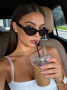 Elegant Oval Frame Women's Fashion Glasses, Casual Versatile Design, Perfect for Daily Wear, Stylish and Elegant Look