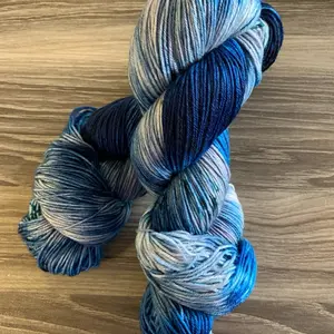 Atmospheric River Sock Yarn For Knitting or Crochet Variegated Hand Dyed 437 Yards Merino Wool & Nylon Blend Soft Cozy Socks