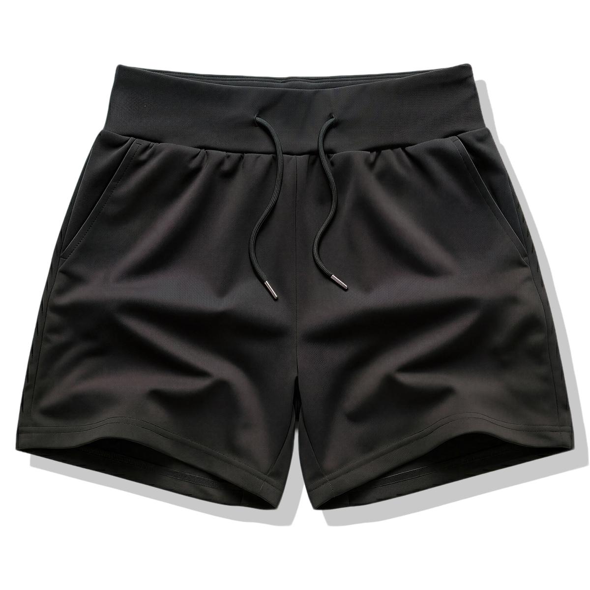 Women’s summer shorts set, suitable for casual sports and everyday activities; solid color; drawstring waist; women’s shorts.