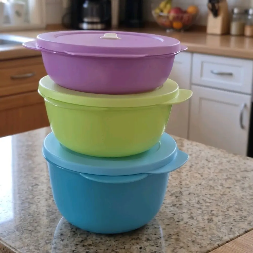 set of 3 food-heating containers