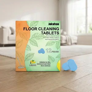 Floor Cleaning Tablets, Lemon Extract Formula for Deep Clean, Fast Dissolving Streak-Free Design, 12 Pieces