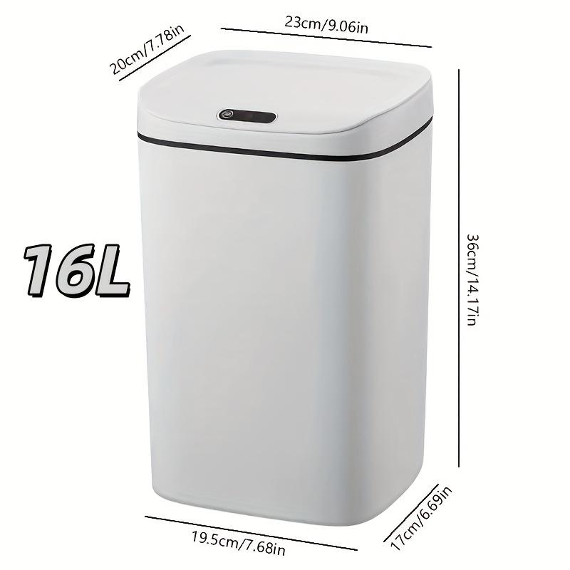 Motion-Activated Smart Trash Bin for Bathrooms, Featuring a Lid And Touchless Operation. Its Minimalist Design Makes It Ideal for Home, Kitchen, Office, Bathroom, And Outdoor Settings, Providing an Effective Solution for