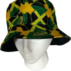 Bucket Hat Jamaica Print - Stylish Jamaican Flag Design for Sun Protection