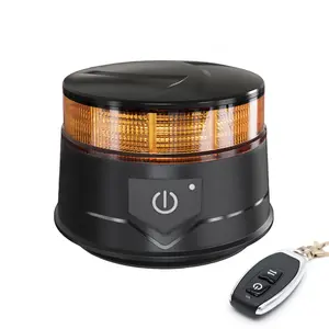 AgriEyes W16R Amber Wireless Magnetic Beacon Light with Remote Control, Rechargeable Warning Lights