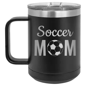 Mom Soccer2 15 oz Mug | Black