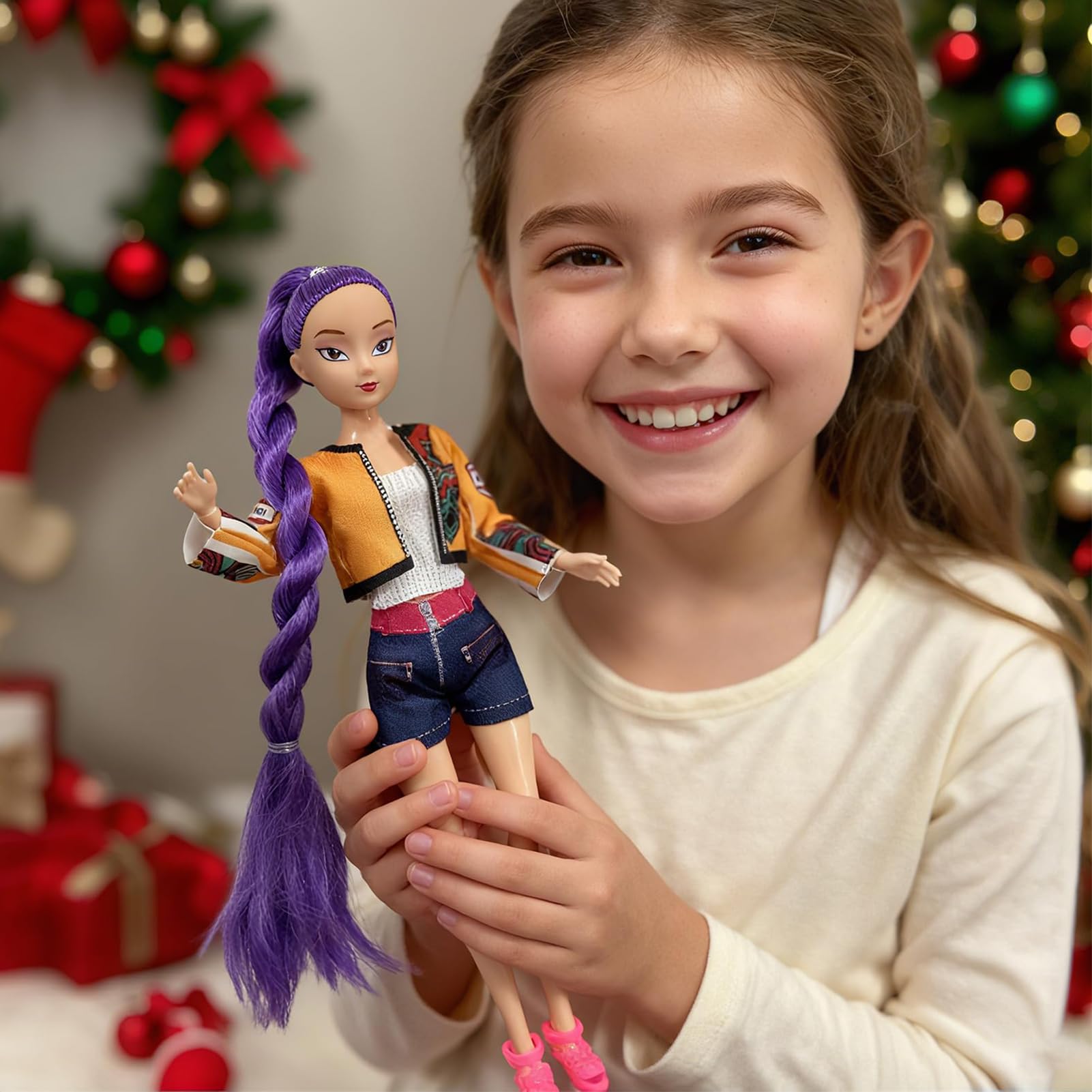 Anime Action Figure Doll Set, 11.5" Rumi, Mira & Zoey Collectible Fashion Dolls with Movable Joints, 3PCS Posable Doll Toys for Kids, Girls and Anime Fans