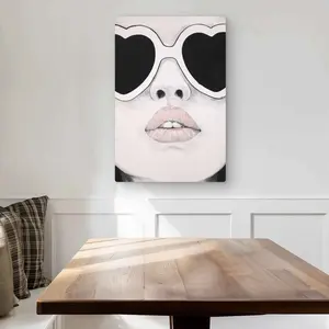 Begin Home Decor C1MP2030XBMAK8 20 x 30 in. Mademoiselle In Pink Wall Art - Office Beige Metal Print