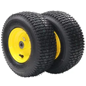 Heavy duty lawn tires for lawn mowers and tractors - set of 2, with wheels, 4PR, no flat, reliable garden multifunctional vehicle tire replacement, stable traction - suitable for standard sizes