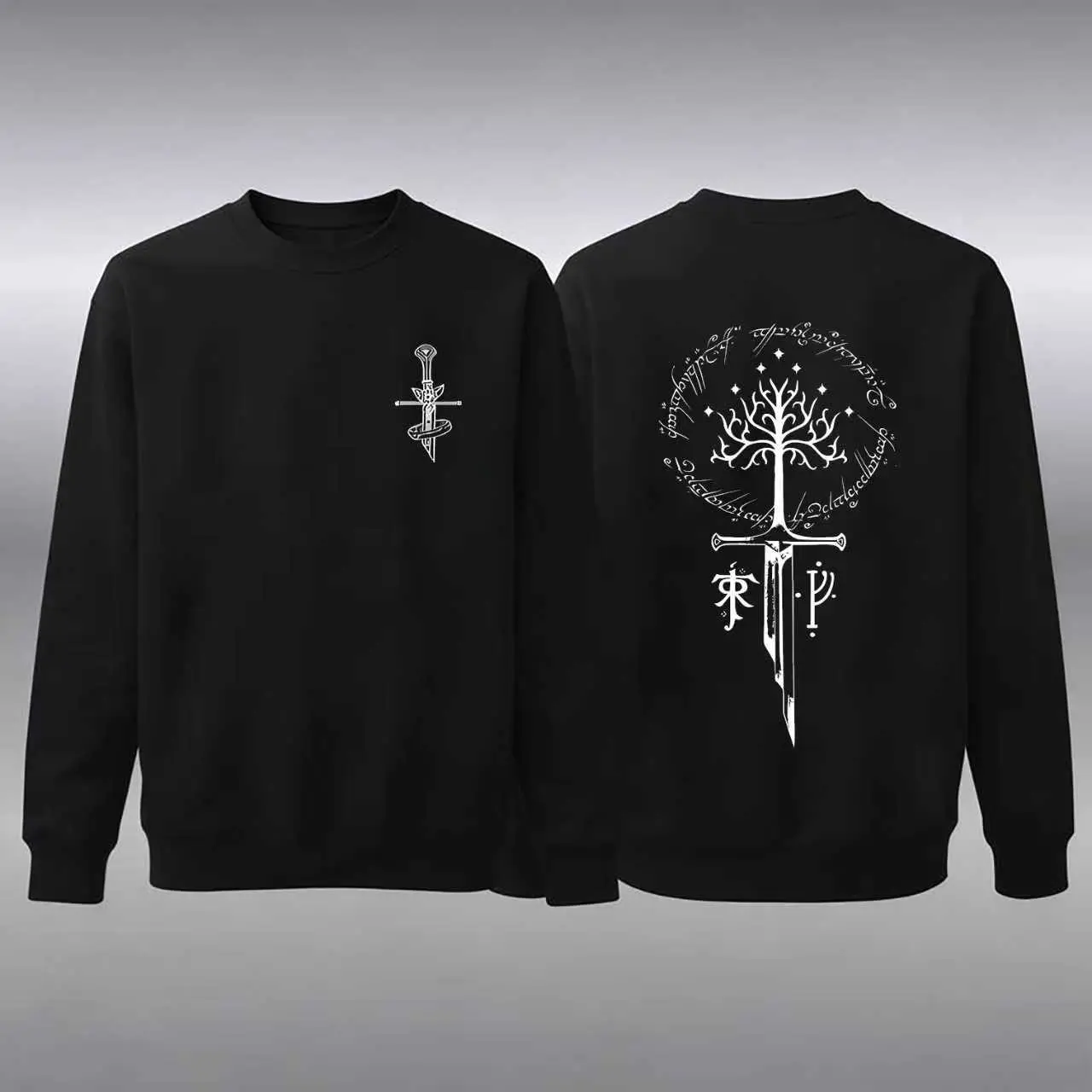 hoodless sweatshirt-black