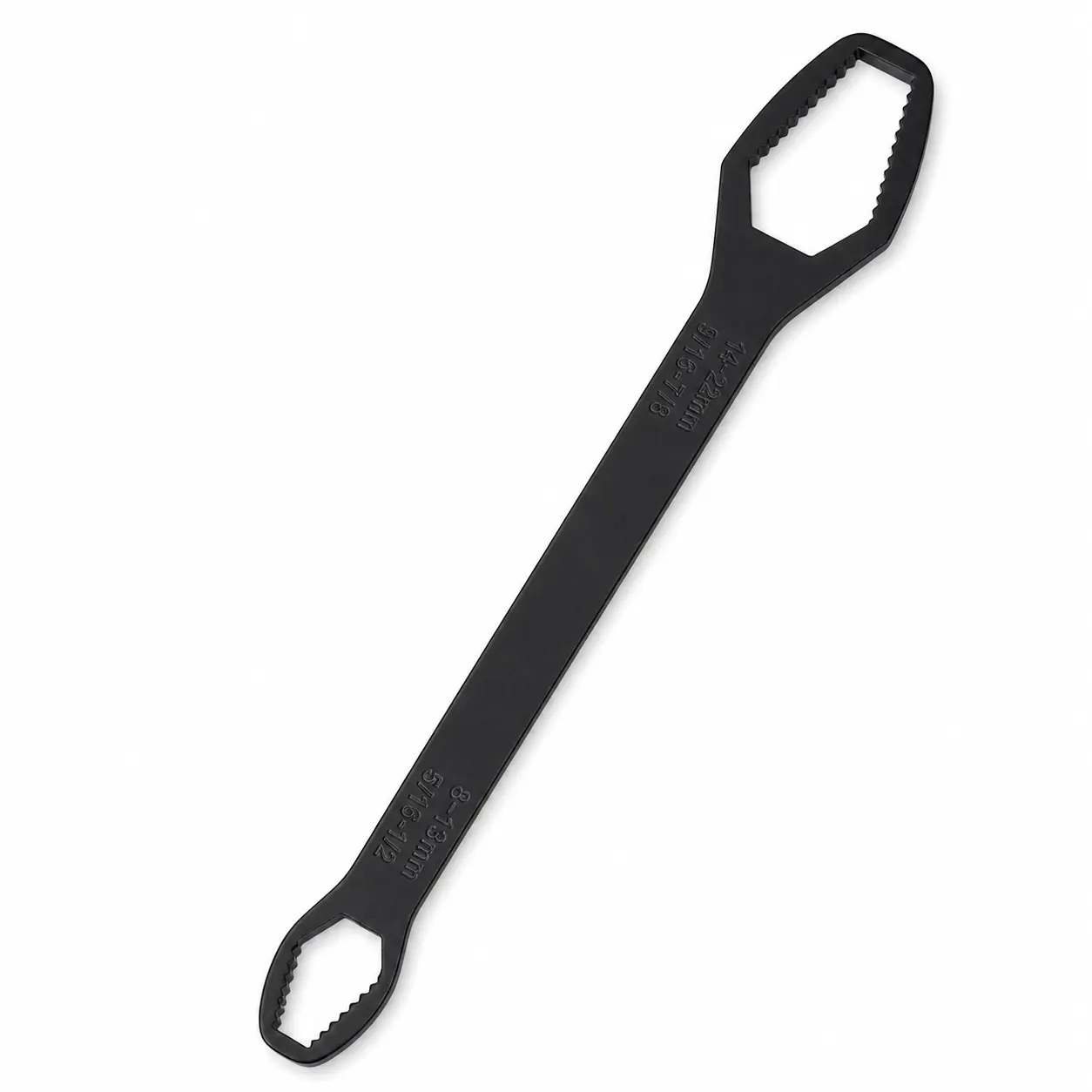 Self-Tightening Double-Head Adjustable Wrench, 8-22mm Universal Thin Spanner for Hex Nuts, Pipe Nuts, Plumbing, Glasses Repair and Hand Tool Use