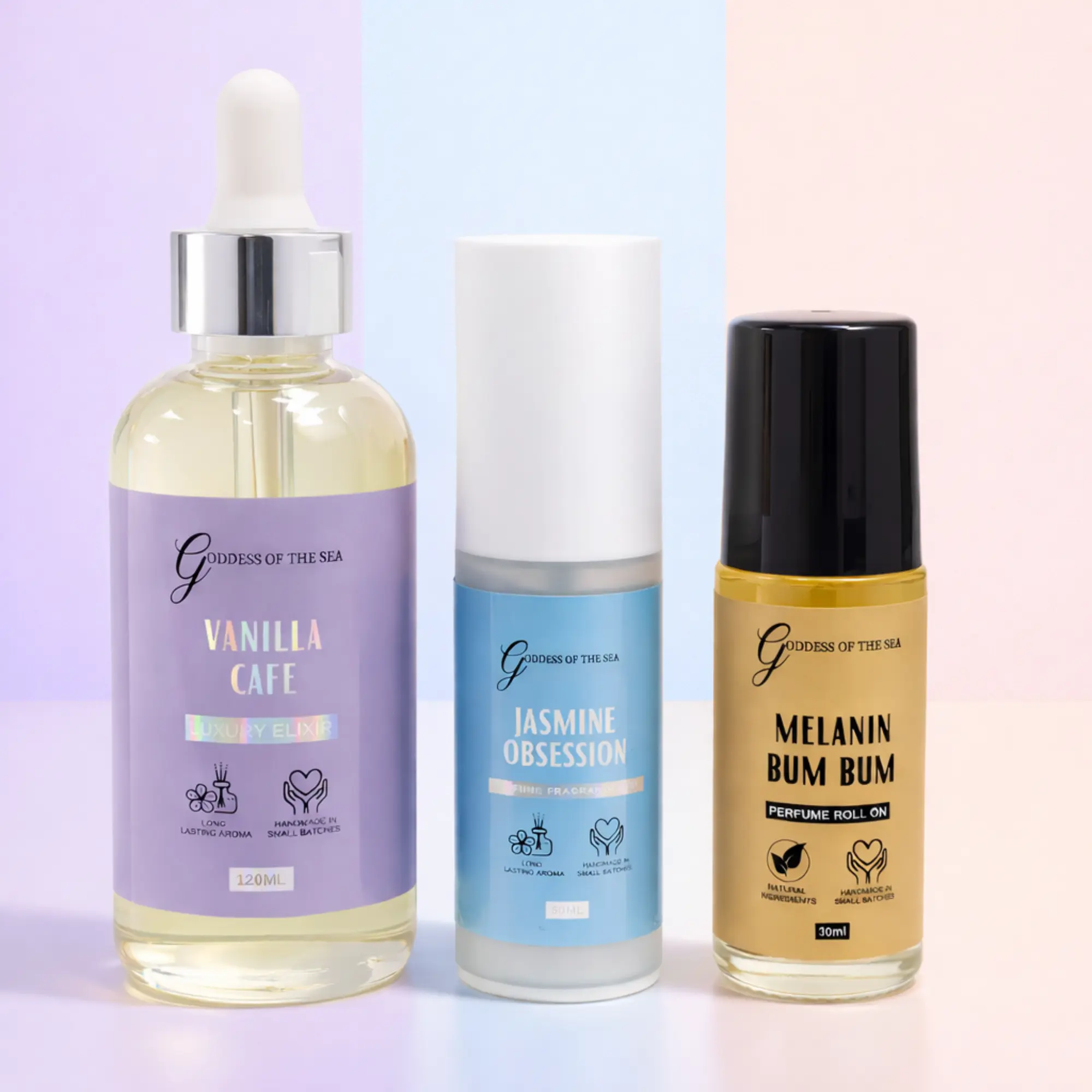 Curated Fragrance Trio – Designer-Inspired Perfume Body Oil (120ml), Perfume Fragrance Mist (30ml) & Perfume Roller – Long-Lasting, Luxury Scent Set
