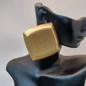 Square Up Brushed Gold Earrings