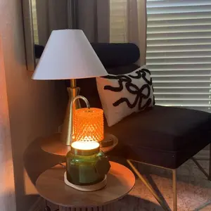 Adjustable Height Candle Warmer Lamp, Electric Wax Melt & Jar Candle Warmer with Timer & Dimmer Control, 2 Heating Bulbs Candle Wax Warmer Lamp, Ideal Home Decor Housewarming Gift, Birthday Christmas Mother's Day Present, Candles Not Included