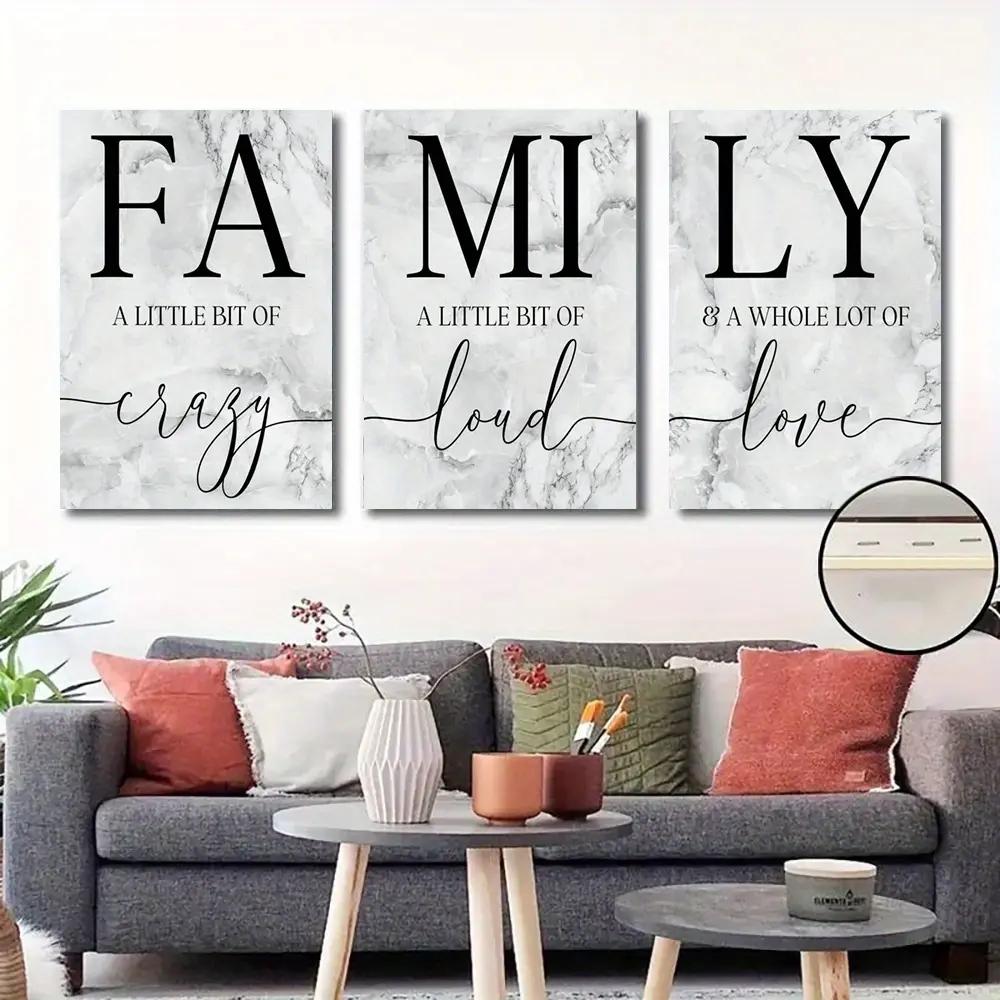 2D flat 3-Piece Set Wrapped Canvas Art Painting, Modern Wall Art, Mounted Black and White Canvas Print, Suitable for Living Room, Bedroom, Bathroom Wall Decoration, Christmas Decoration, Home Christmas Decoration Gift Hanging Ornaments Artistic Photo