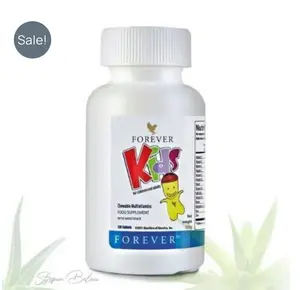 Forever Living Kids Chewable Multivitamin Grape Flavor 120 Tablets Pack of 2 for Healthy Growth Development Gluten-Free No Artificial Flavors Dietary Supplement