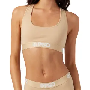PSD Women's Sand Nude Racerback Sports Bra - Cute and Comfortable Premium Modal Fabric