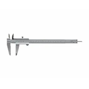 Mitutoyo Vernier Caliper: 0 to 8", 0.008" Graduation, Stainless Steel 50 mm Jaw Depth 530-114