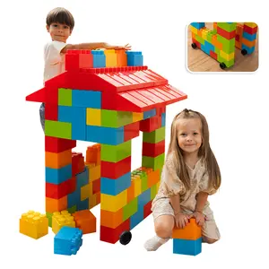 PLATPORTS 86-Piece Jumbo Big Blocks Set – Giant XL Large Building Blocks for Kids Ages 2–8, Durable Plastic Construction Set for Indoor & Outdoor Play