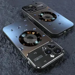 2026 New Titanium Metallic Matte Case For iPhone 17 Air 16 15 14 13 12 11 Pro Max Plus For Magsafe Lens Camera Protection Cover Cellphone Protective