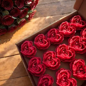 Heart-Shaped Silicone Candle Molds, Love Rose Design, Easy Release & Clean, Ideal for DIY Scented Candles, Perfect for Home Decor & Weddings