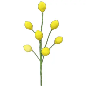 Lemon Spray x7 24" H | Faux Lemon Floral Spray for Wreaths & Arrangements