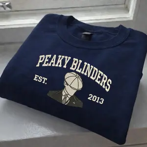 Peaky Blinders Embroidered Sweatshirt, Vintage TV Series Fan Gift, Tommy Shelby Sweatshirt