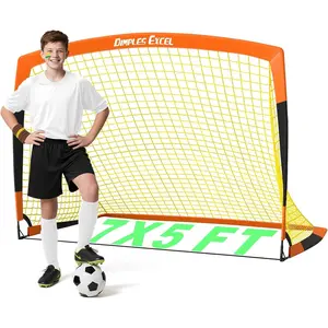 Dimples Excel Soccer Goals Kids Net for Backyard 7x5, 5x3.6, 4x3, 3x2.2 FT