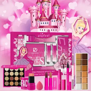 Holiday Gift Girls' Makeup Set Teenage Heart Eyeshadow Palette, Lip Gloss Complete Beginner Gift Box Gift Set, Makeup Set Kit