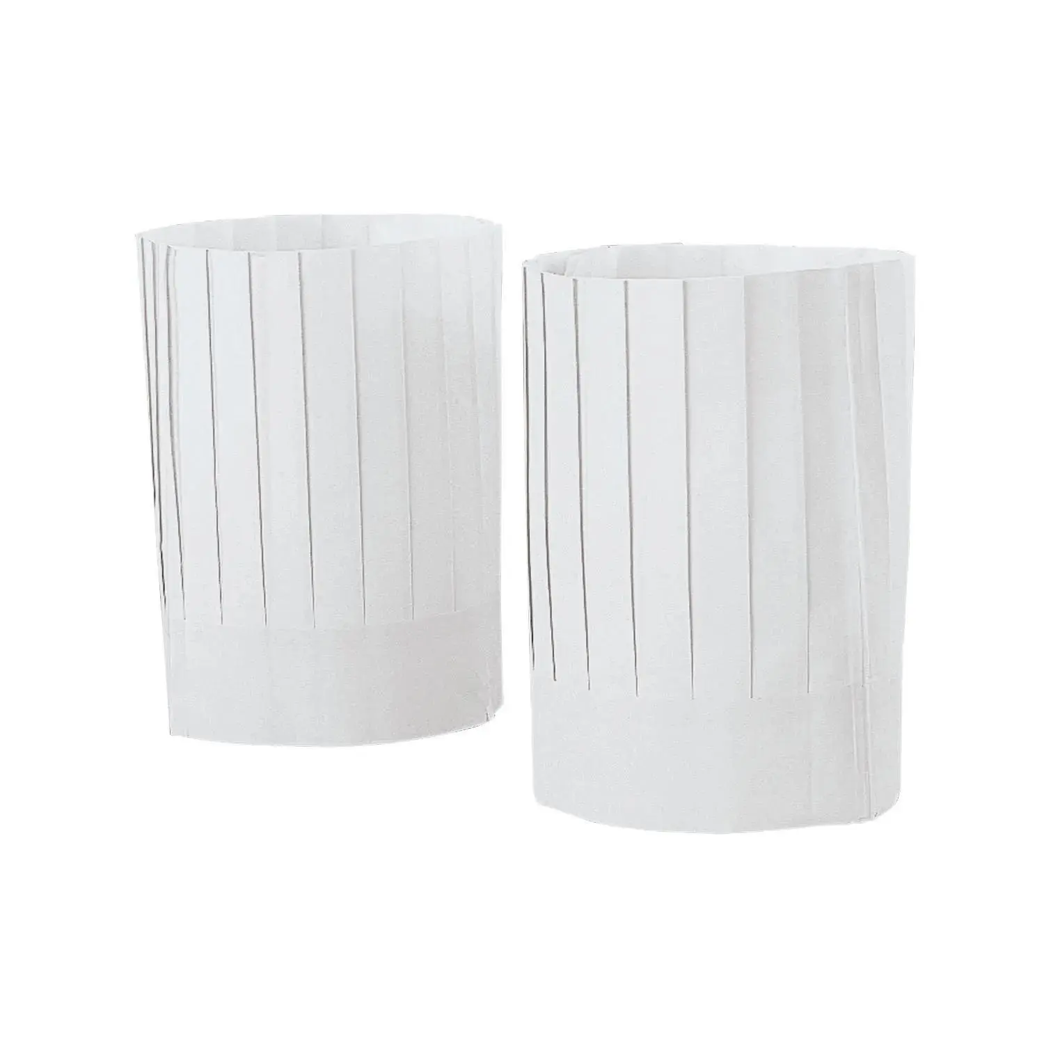 26" Circ. x 10" Adjustable Pleated White Paper Chef Hats - 12 Pc.