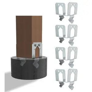 6x6  Base Anchor for Concrete - Heavy Duty 4-Pack Fits 5.5"  Posts, 2mm Electro-Galvanized Steel Bracket, Deck/Fence/Pergola/Patio Cover Supports
