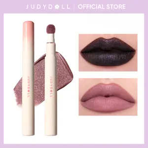 JUDYDOLL Cushion Lip Powder Cream, Cushion Matte Lock Lip Cream, Blur, Lipstick, Hydrating, Soft Velvet Matte Lip & Cheek, Smooth Lip Mud, Waterproof, Long-Lasting, Shimmer, Not Easy To Fade, Non-Stick Cup, Summervibes, Makeup, Cosmetic