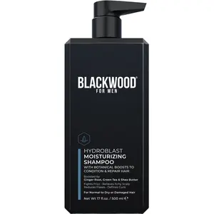 Blackwood For Men HydroBlast Moisturizing Shampoo | Natural Sulfate-Free Hair Care & Silky Smoothing Repair | For Normal to Coarse, Dry or Curly Hair