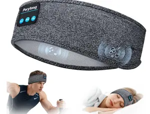 Perytong Sleep Headphones Wireless, Bluetooth Sports Headband Headphones with Ultra-Thin HD Stereo Speakers Perfect for Sleeping,Workout,Jogging,Yoga,Insomnia, Air Travel, Meditation (Grey)