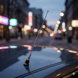 Heavy-Duty Shock-Absorbing Spring Base Mobile Radio Antenna, Non-Telescopic Stainless Steel Whip for Trucks & SUVs (Antenna Only, Cable Not Included) effortless install