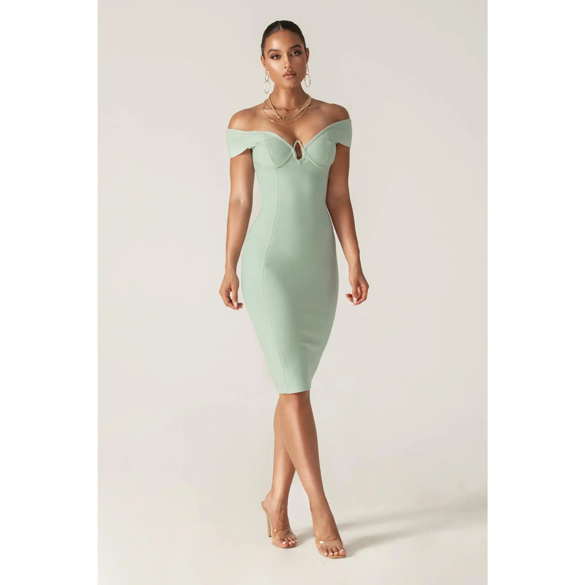 Jade Women's Off-Shoulder Bandage Dress Pistachio Green Bodycon Midi Dress with Stretchy Shapewear Fit - Elegant Evening, Date Night & Party Wear Outfit - Womenswear Fashion - TikTok Shop Jade Women's Off-Shoulder Bandage Dress Pistachio Green Bodycon Midi Dress with Stretchy Shapewear Fit - Elegant Evening, Date Night & Party Wear Outfit - Womenswear Fashion - TikTok Shop