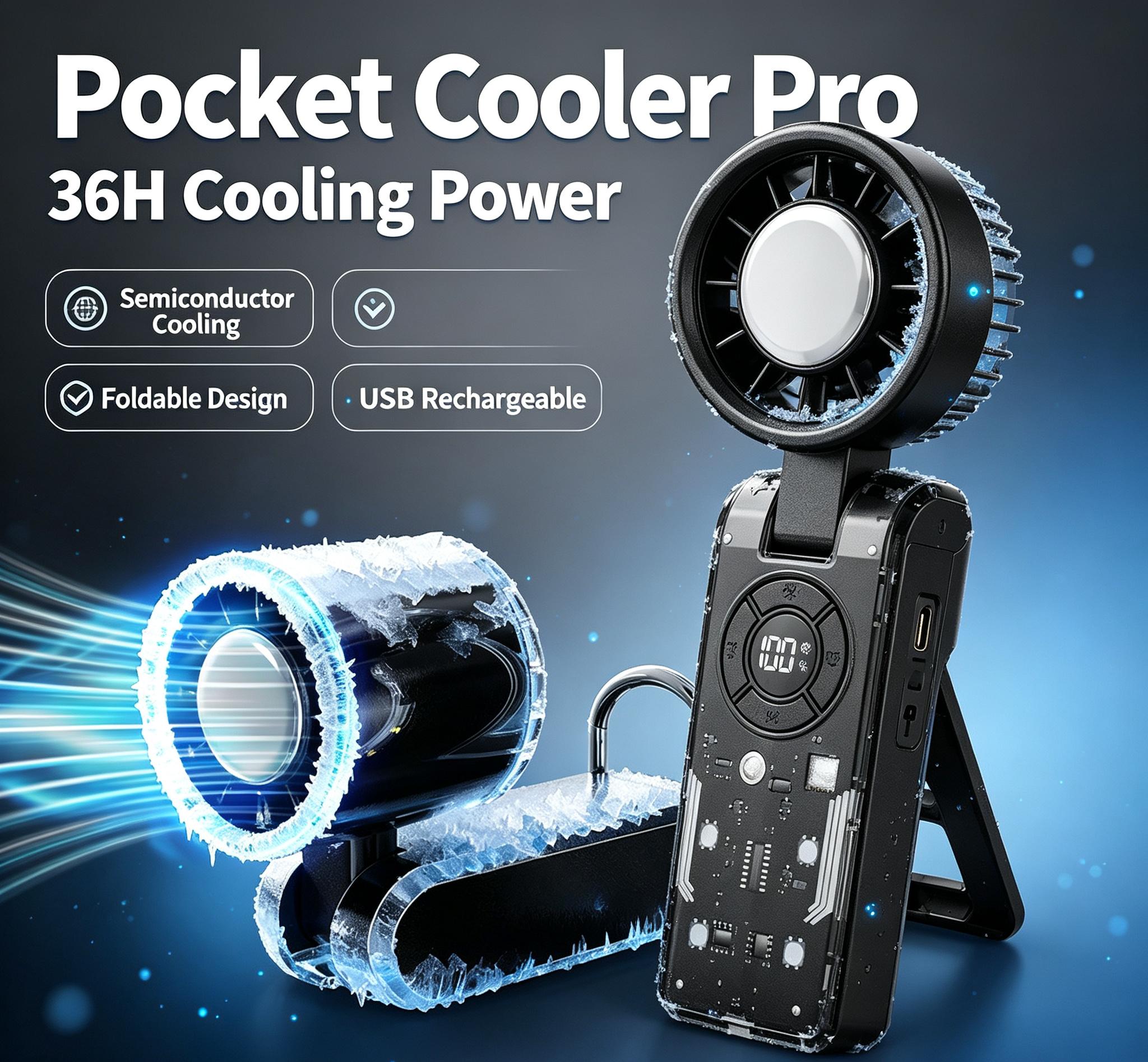 Foldable Ice Compress Handheld Cooling Fan Foldaway Portable Fan Portable Camping Fan